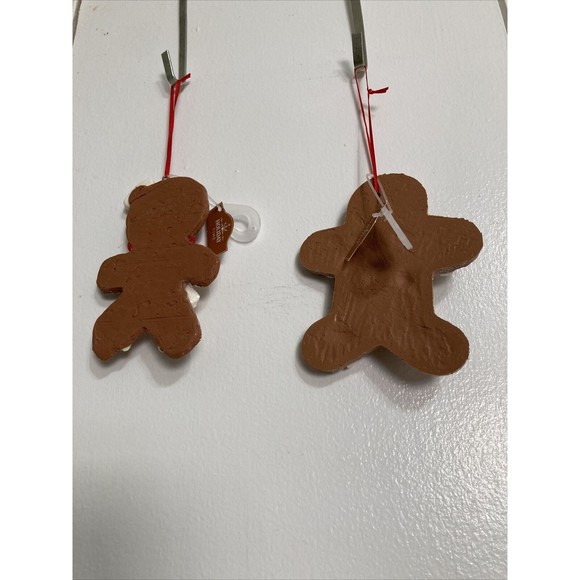 Gingerbread Cookie Girl and Boy Ornaments Christmas Holiday Set of 2 - Picture 7 of 9